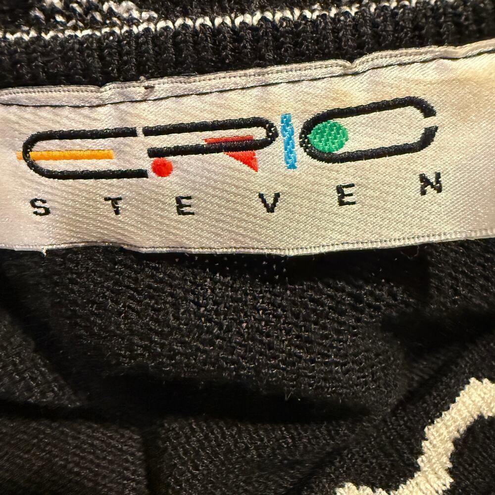Epic Steven Vintage Black Cardigan Women Large White Trim  Preppy Classic Retro - Picture 6 of 9